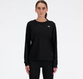 New balance sport essential long sleeve women's sports sweater - black