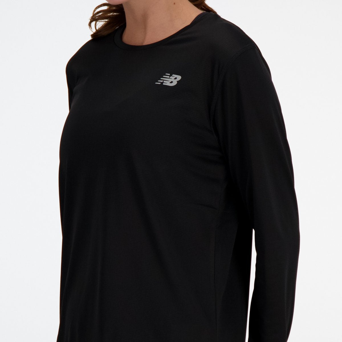 New balance sport essential long sleeve women's sports sweater - black