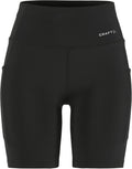 Craft essence short tights 3 w women's sports leggings - black-0