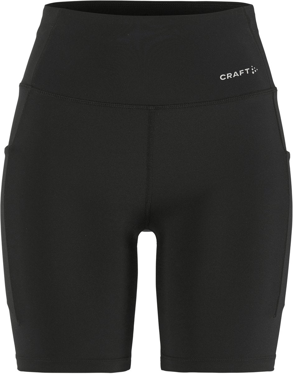Craft essence short tights 3 w women's sports leggings - black-0