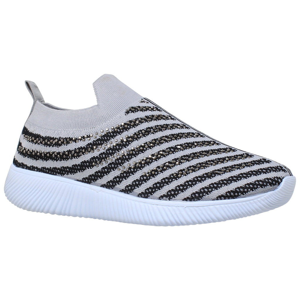 SOBEYO  Strips Accent Gray Sneakers