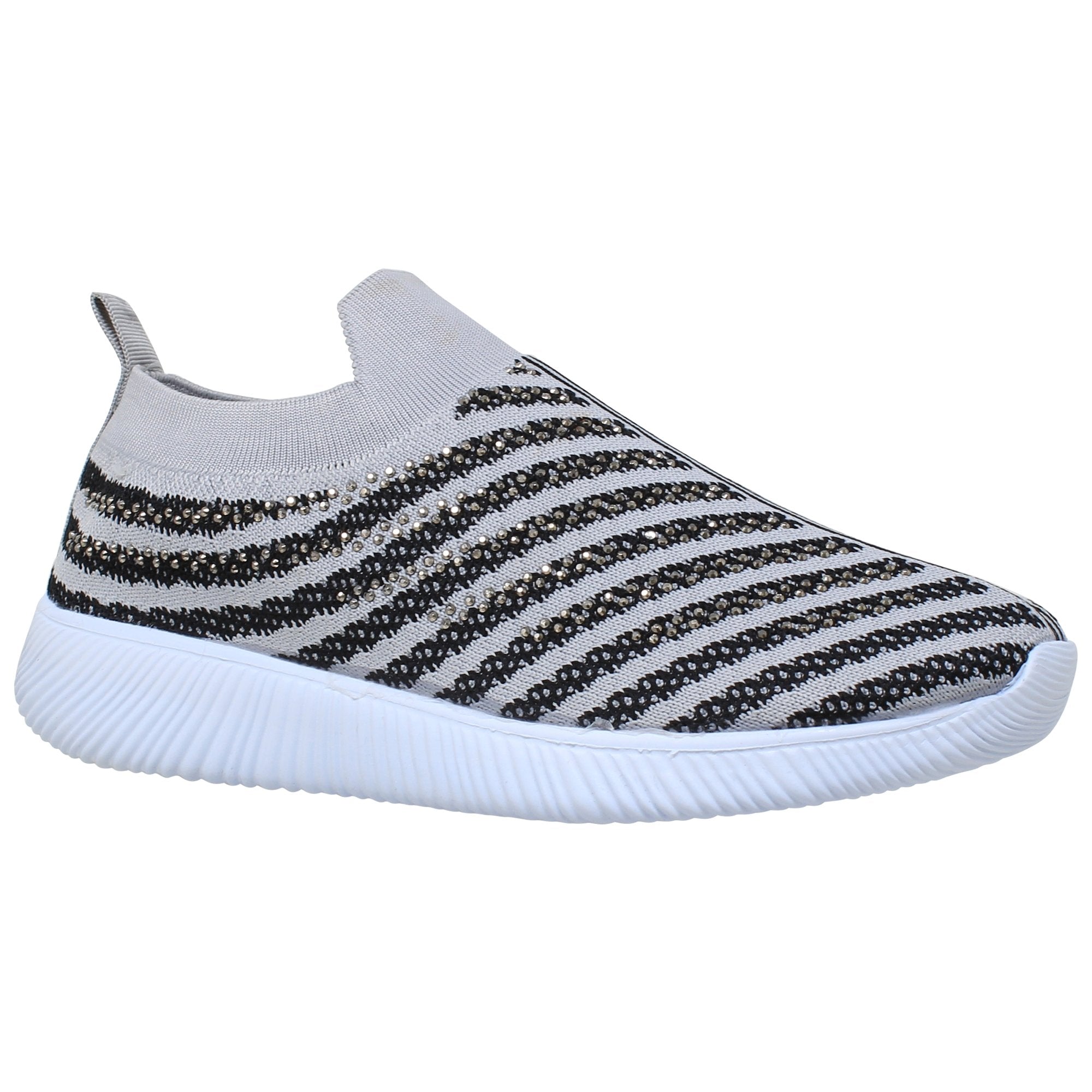 SOBEYO  Strips Accent Gray Sneakers