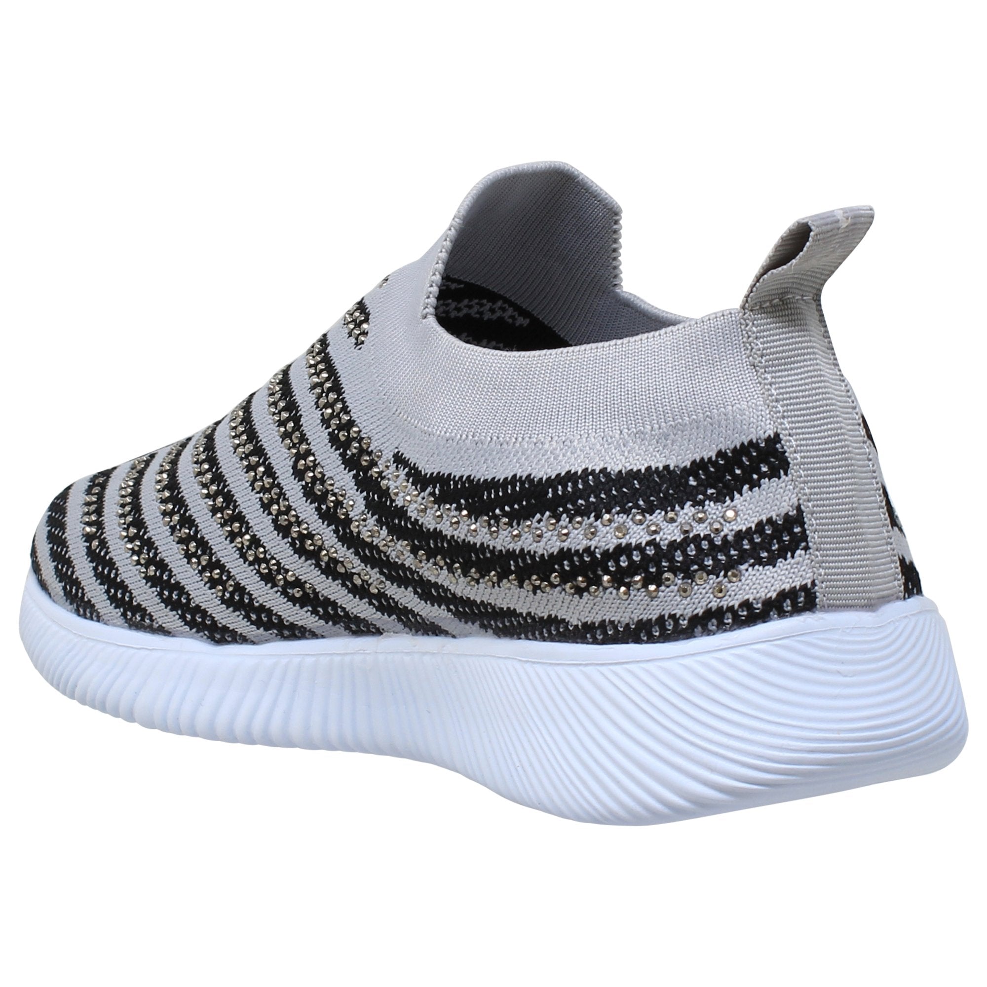 SOBEYO  Strips Accent Gray Sneakers
