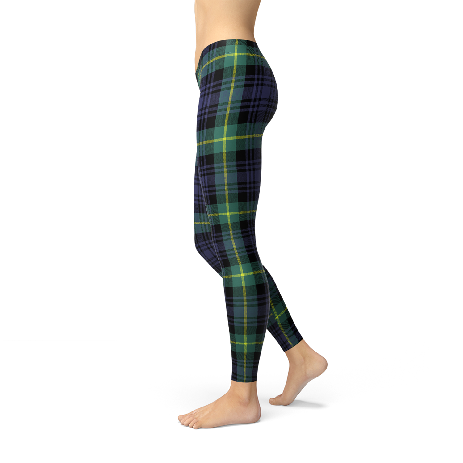 KrissFit  Green and Blue Tartan Leggings