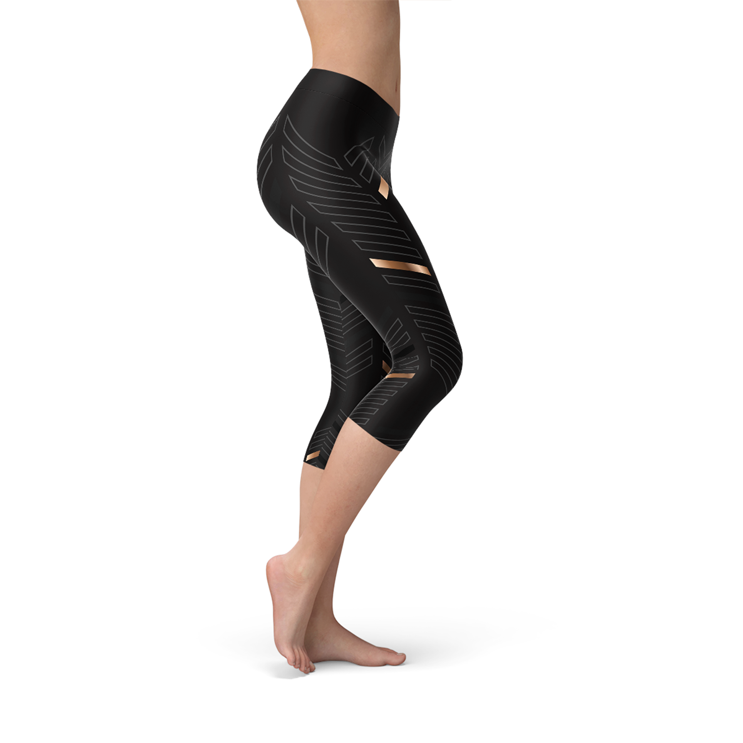 KrissFit Black Capri Leggings