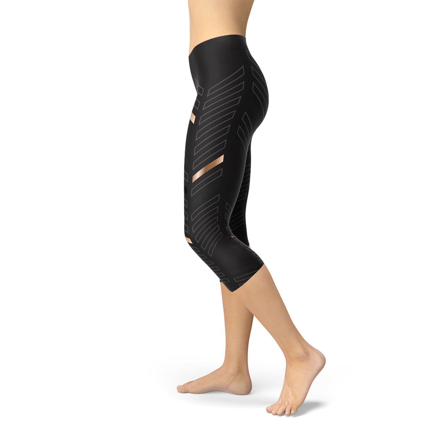 KrissFit Black Capri Leggings