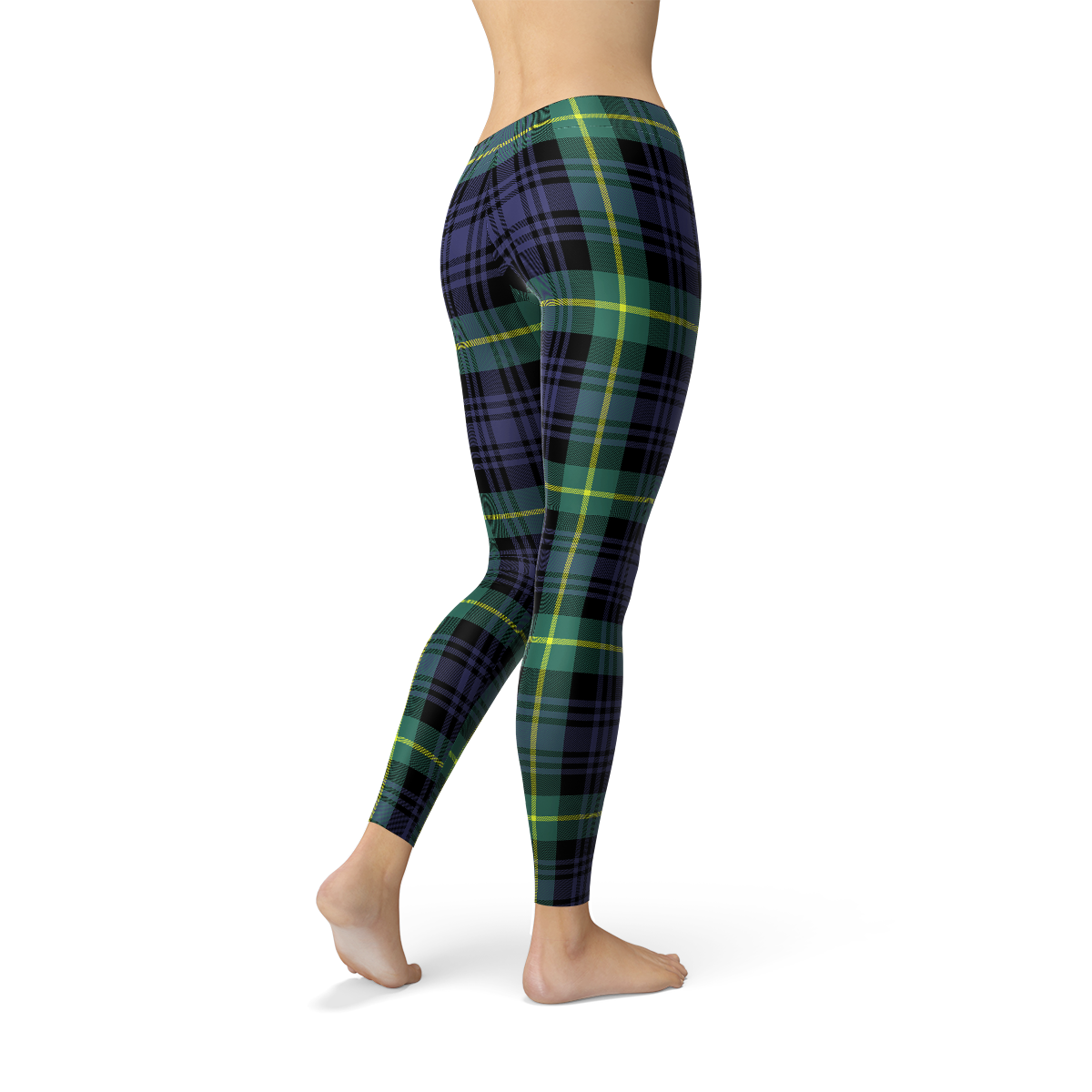 KrissFit  Green and Blue Tartan Leggings