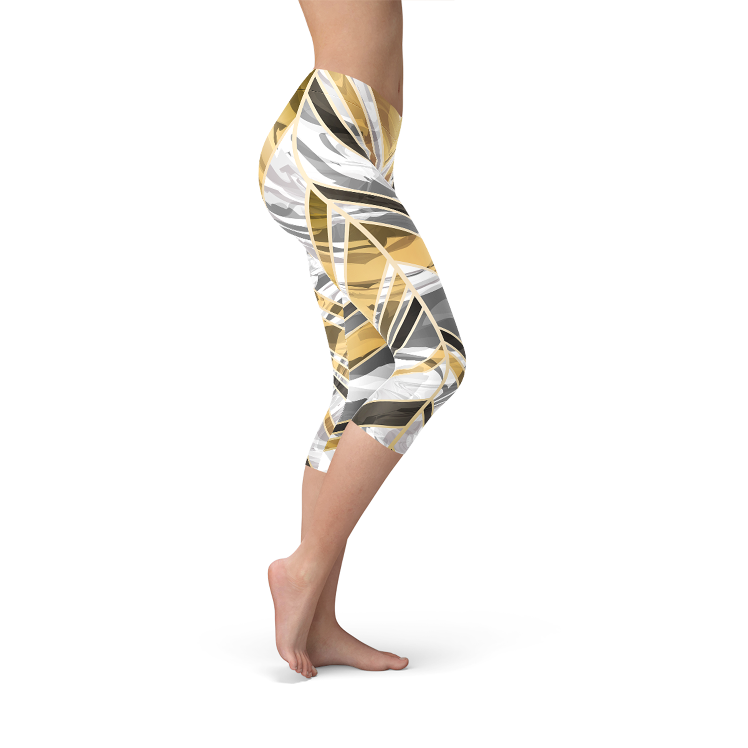 KrissFit Gold Lines Capri Legging