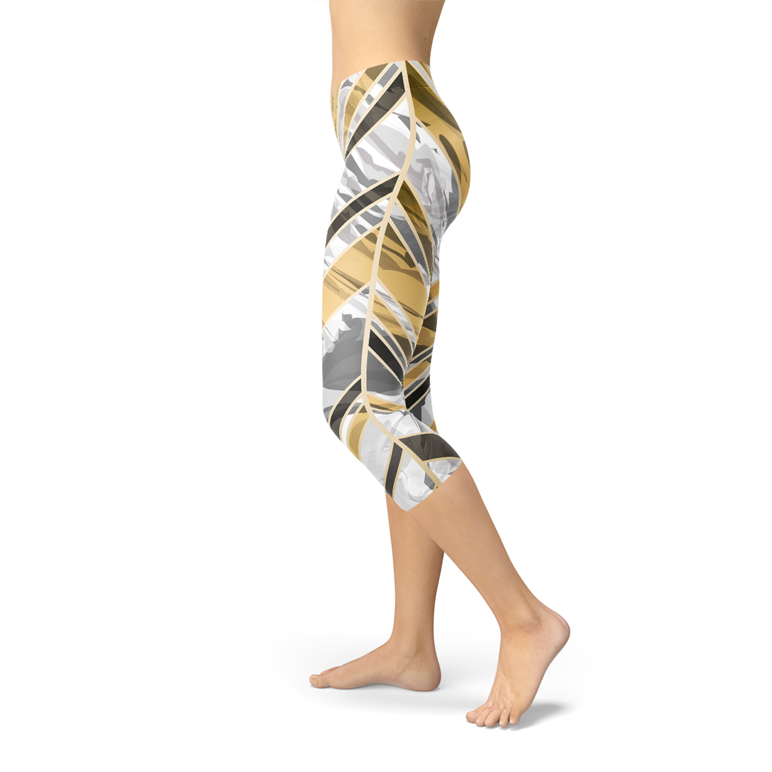 KrissFit Gold Lines Capri Legging