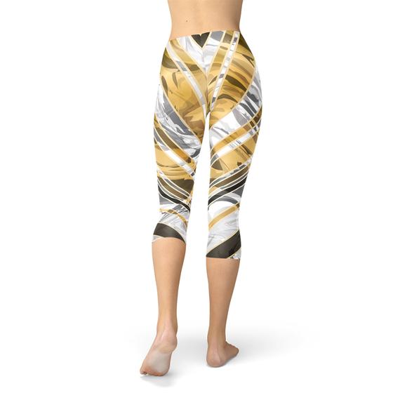 KrissFit Gold Lines Capri Legging