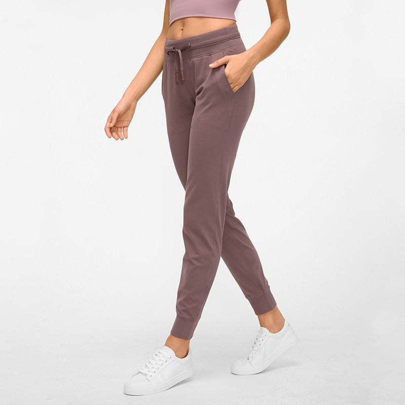 Naked-feel Fabric Workout Sport Joggers Pants Women
