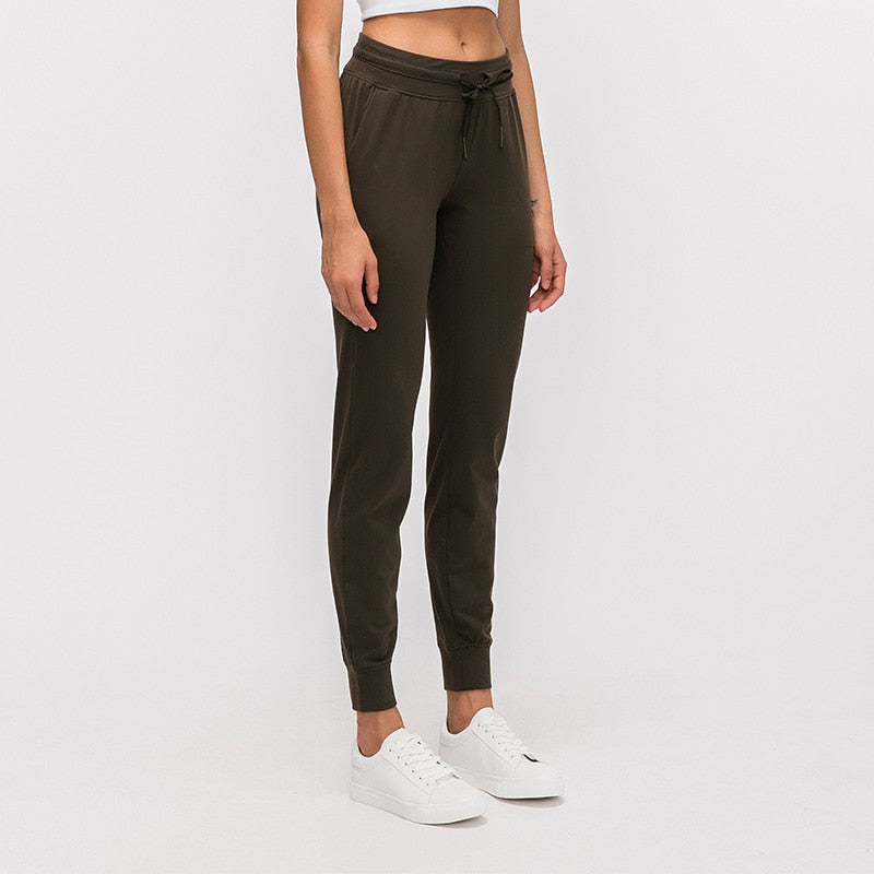 Naked-feel Fabric Workout Sport Joggers Pants Women